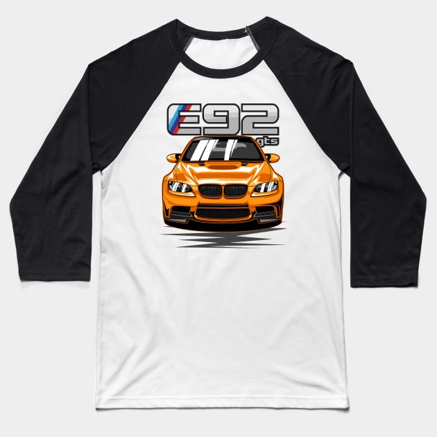 BMW M3 E92 GTS Baseball T-Shirt by idrdesign